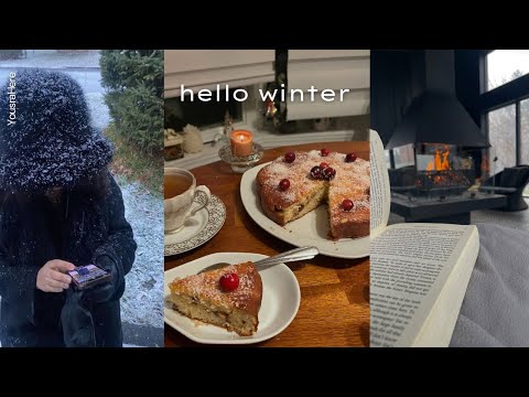 hello winter|  spa, baking & first snow | vlog ❄️☃️🧣