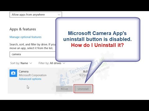 How to uninstall and reinstall Microsoft Camera app in Windows 10