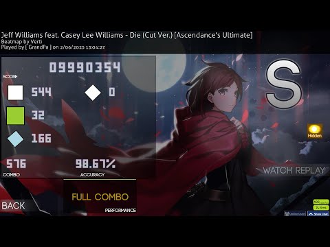 Osu CTB - Die (Cut Ver.) - 'Ascendance's Ultimate' [442 PP]