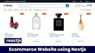 Ecommerce Website using Nextjs, Tailwindcss, Redux toolkit and Stripejs | Free Source Code