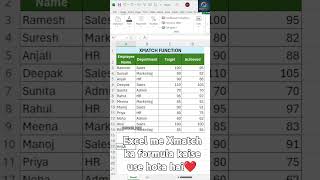 #excel #lovestatus #excel sheet #Xmatch ka formula kaise use hota hai 🌹🌹❤️🌹🌹🌹❤️🌹