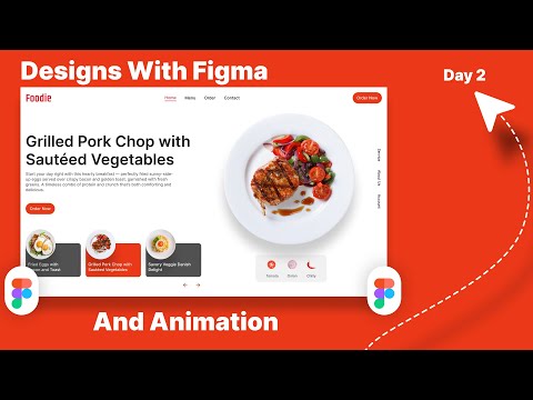 Foodie Home Page UI Design in Figma | Food Website Design with Animation | UI/UX Tutorial