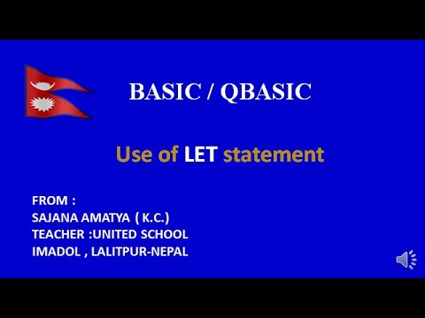 A QBASIC PROGRAM TO SHOW THE USE OF   LET STATEMENT