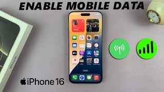 How To Turn ON Mobile Data On iPhone 16 / iPhone 16 Pro