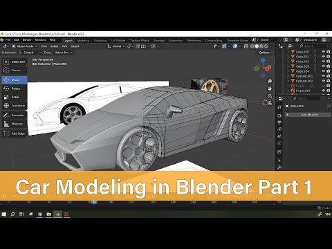 Car Modeling in Blender Part 1 #3d #3dmodelingtutorial #blender #blender3d #lambhorgini #carmodeling
