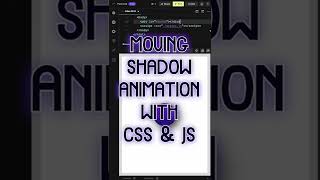 How to create "Moving Shadow" animation with CSS & JS #shorts #animation #css #js #shadow