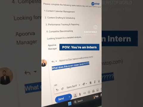 POV: You're an intern