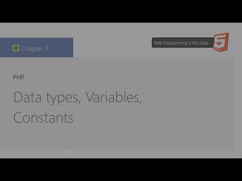 PHP Data types, Variables, Constants - Tutorial