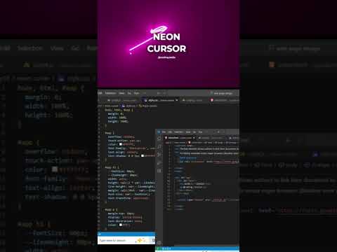 Neon cursor designed by using html css and javascript #html #css #javascript