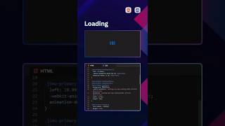 Amazing loader using CSS #coding #webdesign