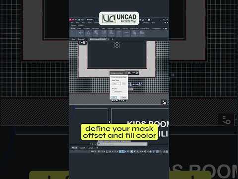 Autocad LISP Background mask #autocad #architecture #autocadtutorial