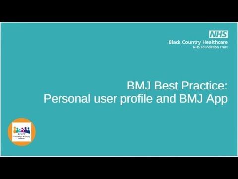 BMJ Best Practice: Chapter 5 - Personal user profile and app