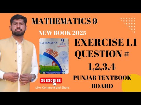 Class 9 Math 2025 | Ex 1.1 Q1–Q4 Solved | Urdu + English