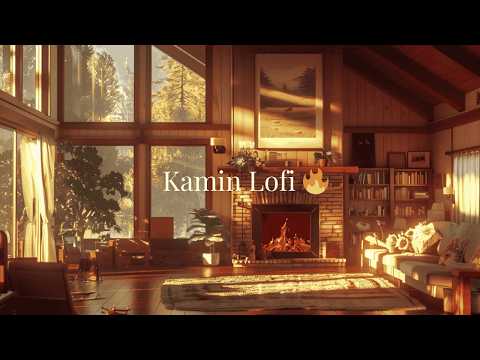 Cozy Kamin Lofi 🔥 | 4 Stunden Chill Musik mit Kaminfeuer