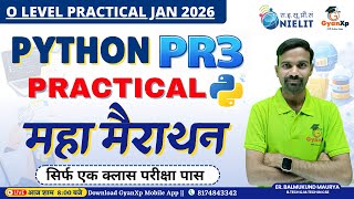 O Level Practical Marathon 🔥 | Python PR3 | M3-R5.1 | O Level Practical Exam Jan 2026