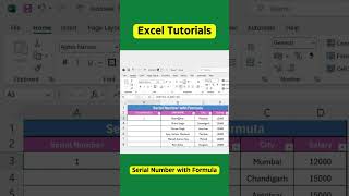 Best Way to Auto-Generate Serial Numbers in Excel | Easy Excel Trick! #exceltutorial  #datasheet