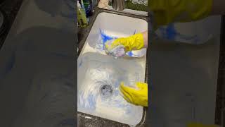 Nightly sink clean routine asmr #cleantok #cleaning #kitchensink #asmr #asmrvideo #asmrsounds