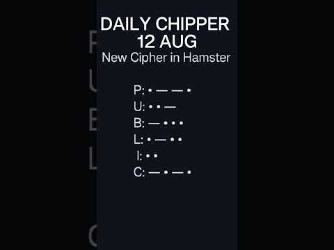 #11AUG Hamster kombat Chipper Code #hamsterkombat #chiper #dailycipher #hamsters