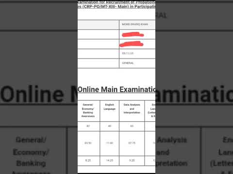 IBPS PO MAINS 2023 SCORECARD 🙂
