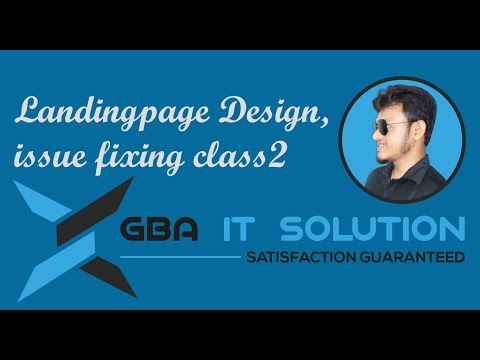 Issues Fixing for the Landing page