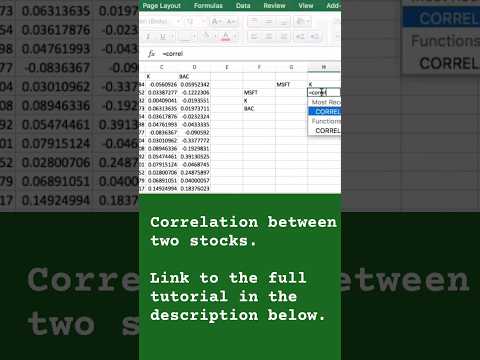 Correlation between two stocks #tutorial #investing