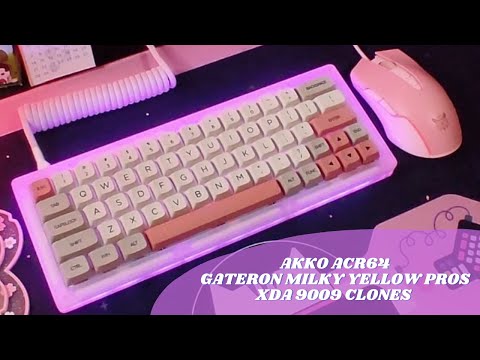 AKKO ACR64 + GATERON MILKY YELLOW PROS + XDA 9009 CLONES 🌸