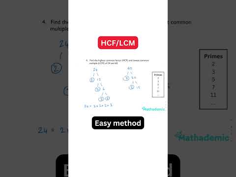 Highest common factor & lowest common multiple EASY | GCSE Maths #shorts