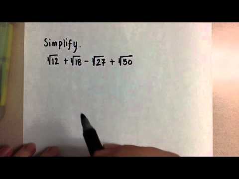 Adding and Subtracting Radicals