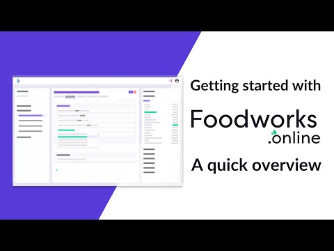 Foodworks.online Professional - A quick overview video