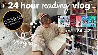 How much can I read in 24 hours? 📖🎧 24 hour reading challenge! Bookmas day 8 [vlogmas]