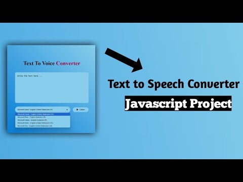 How to make a Text to Speech Converter Javascript project|Electronic Coders Hub|