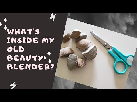 What's inside my old beauty blender?