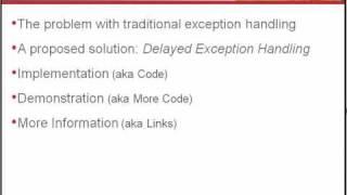 Developer Tools | Delayed Exception Handling