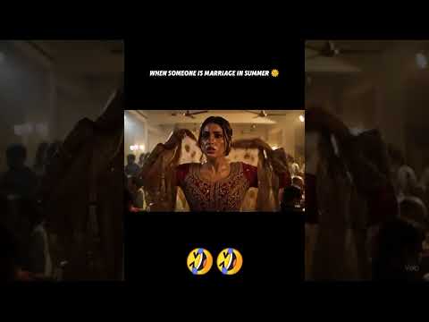 itni garmi me Kon sadi karta he  😅 Sara mekap kharab ho gea #funny #foryou #ai #comedy #1m