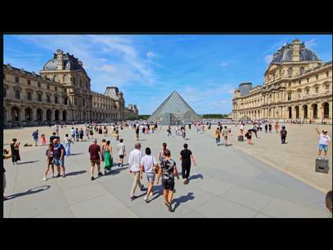 A Summer Walk to The Louvre Museum in Paris
