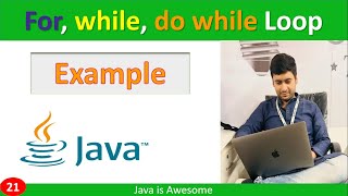 for, while and do while loop example in java