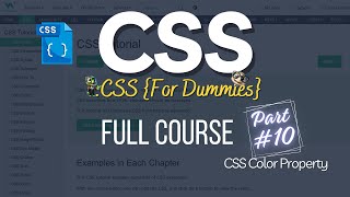 CSS Full Course 10 - How to use Colors in CSS | CSS Color Property | CSS W3Schools Tutorial