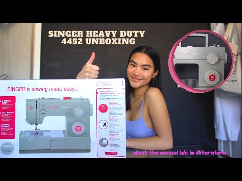 singer 4452 heavy duty sewing machine unboxing | features + accessories + demo
