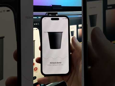 Figma advanced prototype screens for a coffee machine. #shorts #figma #coffee #ux #amazing
