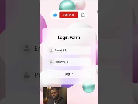 Glassmorphism Login UI using pure css on Android Phone. #css #Glassmorphism #BajrangCoders