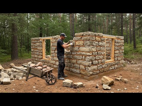 I Use Scraps To Build A Warm And Cozy House For Survival, Bushcraft, Catch and Cook | Part 2