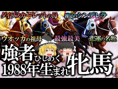強者揃い！’88年生まれ牝馬たち【ゆっくり解説】タニノクリスタル, スカーレットブーケ, イソノルーブル, シスタートウショウ, リンデンリリー【競馬】