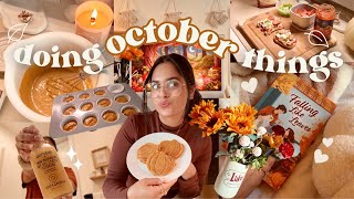 cozy *FALL* home vlog! 🐻☕️🎧 spooky pizza, reading fall books, apartment hunting & fall baking!