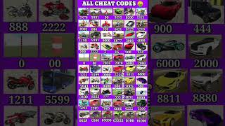 Indian Bikes Driving 3D || All NEW CHEATS CODES #shorts #short