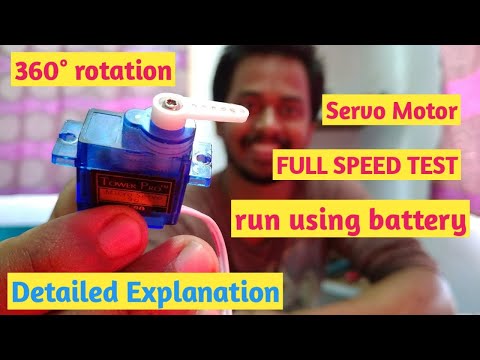 How To Rotate Servo Motor 360 degree using Battery / DC Source