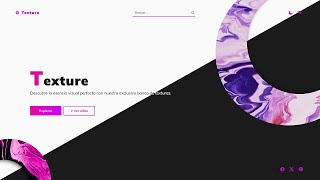 RESPONSIVE TEXTURE LANDING PAGE utilizando HTML, CSS y JS | Dark Mode Design