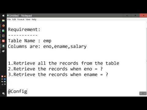 SpringFramework  46   Spring JdbcTemp    To retrieve the values using condition PreparedStatementSet