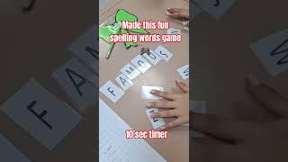 Fun diy spelling words game 🎮 😄 kids loved it 💕  #teacher #3rdgraders #middleeast #expatteacher