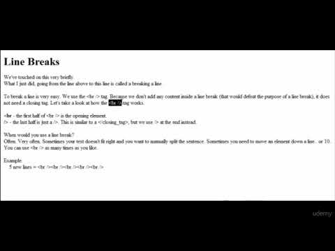 Make a new line using HTML