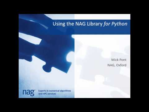 Getting Started with the NAG Library for Python